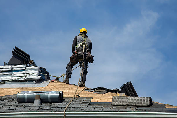 Professional Gutter Installation technician working in DuPont, WA